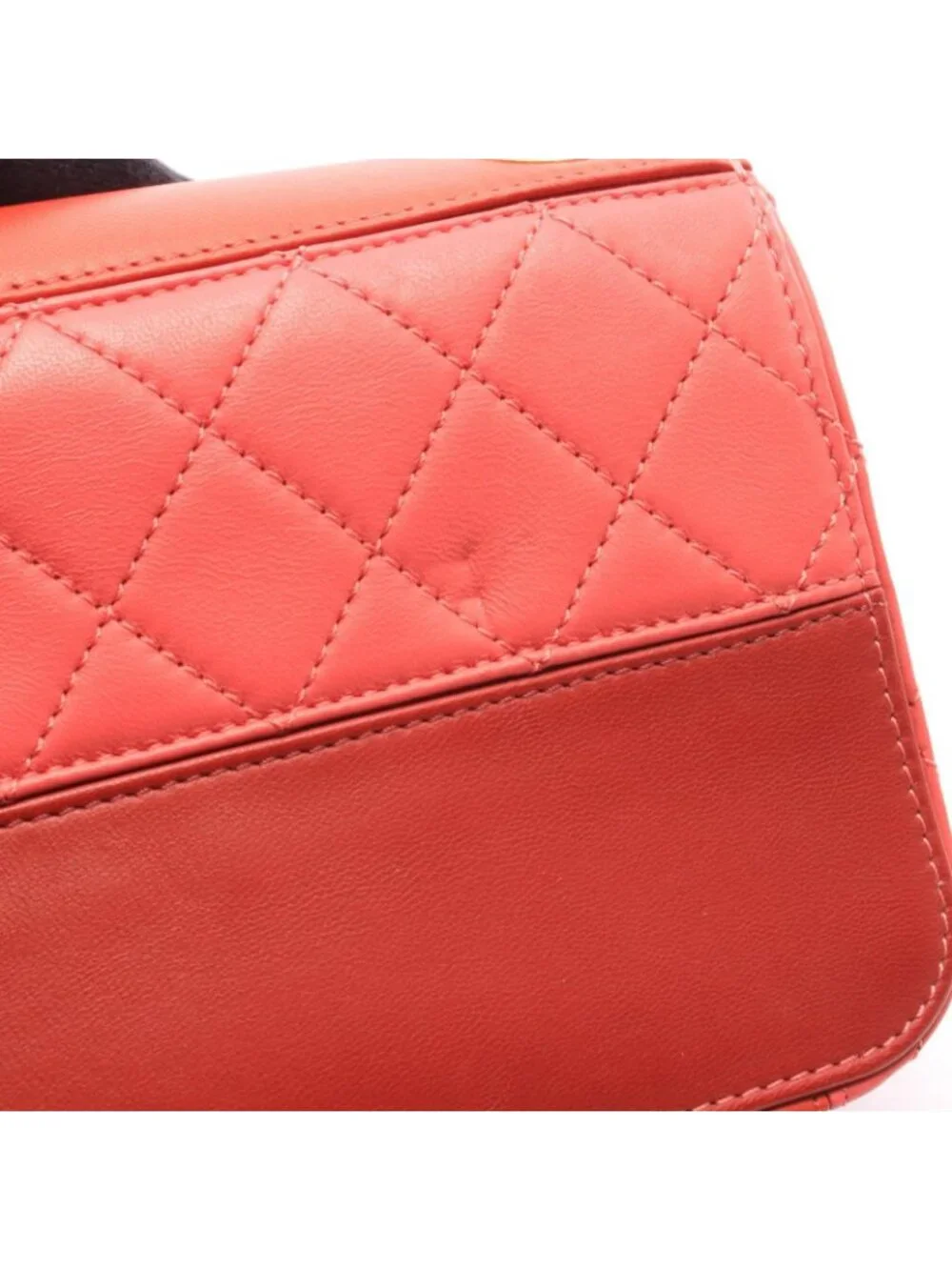 Chanel Shoulder Bag Quilted Small Red Pink Leather Chain
